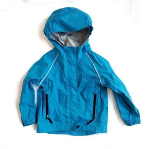 REI rain wind jacket toddler blue